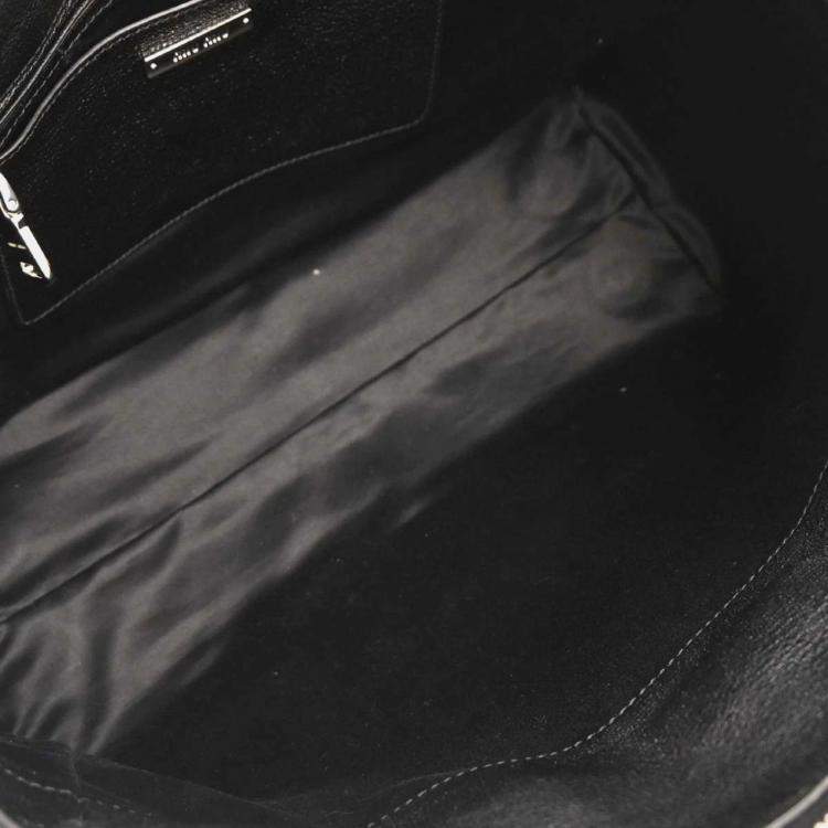 Pre Owned Miu Miu Black Leather 2way Tote Handbag