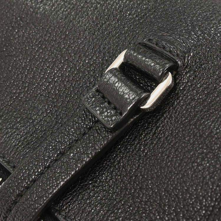 Pre Owned Miu Miu Black Leather 2way Tote Handbag