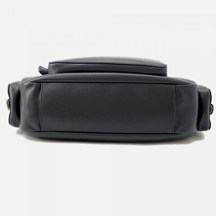 Pre Owned Miumiu Pocket Bag Black Nappa Leather