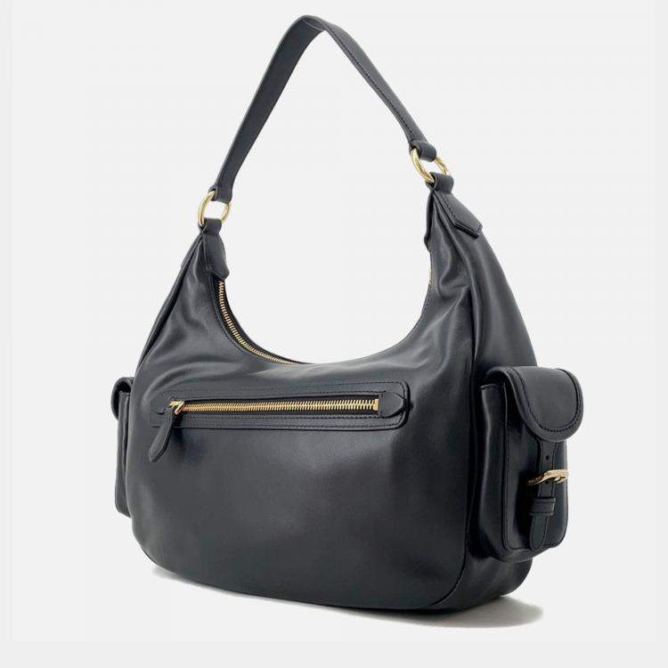 Pre Owned Miumiu Pocket Bag Black Nappa Leather