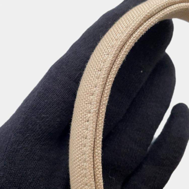 Pre Owned Miumiu Canvas2Wayhandbag Beige Cotton