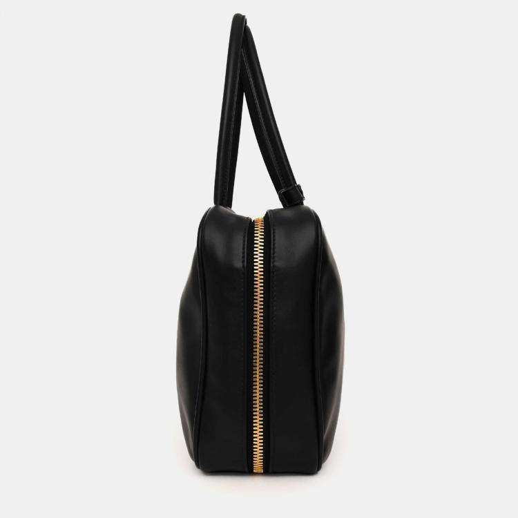 Pre Owned Miu Miu Black Leather 'Beau' Shoulder Bag
