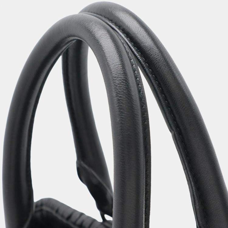 Pre Owned Miu Miu Miu Matelasse Nappa Crystal Gathered Handbag Shoulder Leather Black