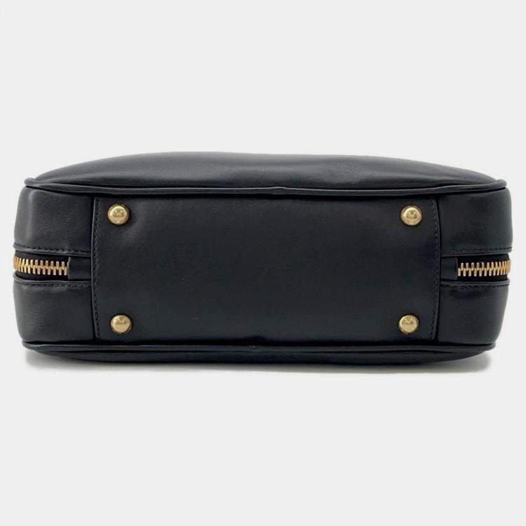 Pre Owned Miu Miu Miu Handbag Arcadi Leather 2-Way Black