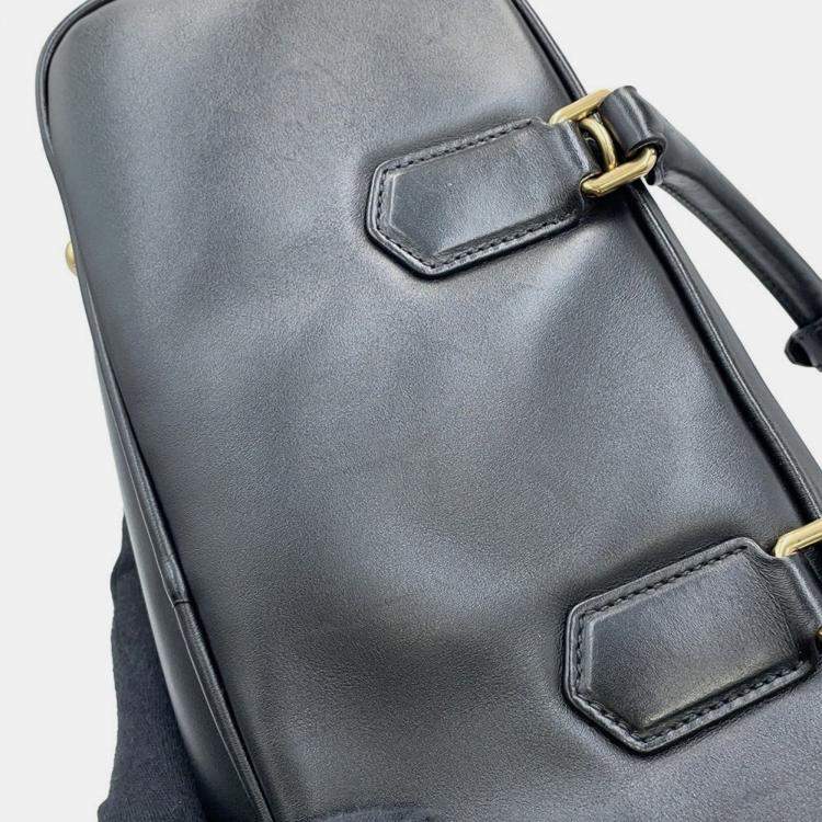 Pre Owned Miu Miu Miu Handbag Arcadi Leather 2-Way Black