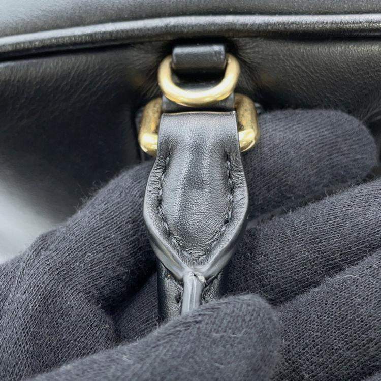 Pre Owned Miu Miu Miu Handbag Arcadi Leather 2-Way Black