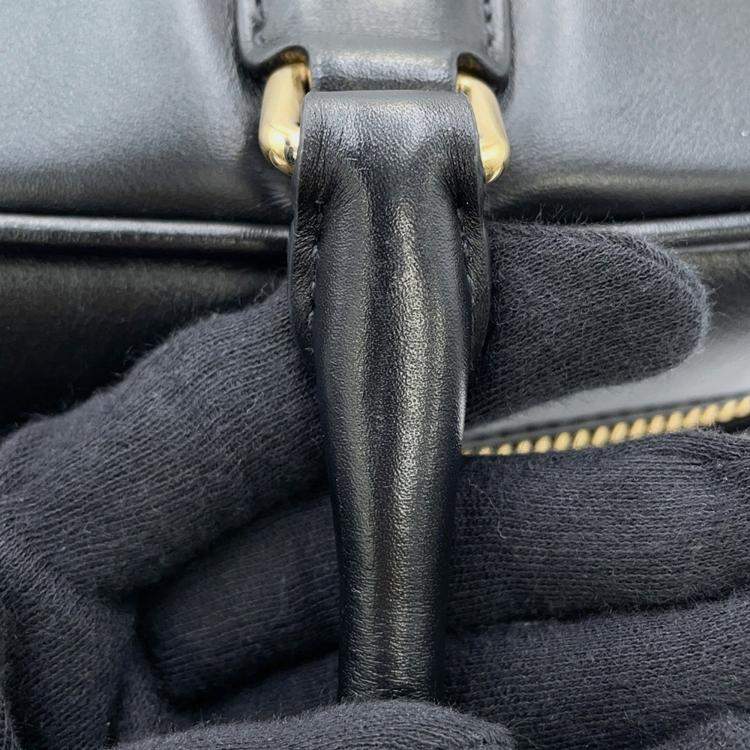 Pre Owned Miu Miu Miu Handbag Arcadi Leather 2-Way Black