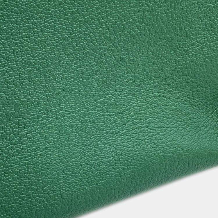 Pre Owned Miumiu Madras 2-Way Tote Bag Green Leather