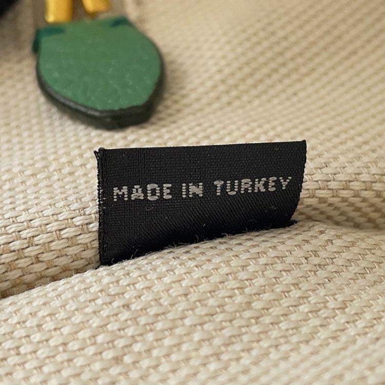 Pre Owned Miumiu Madras 2-Way Tote Bag Green Leather