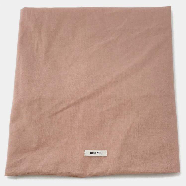 Pre Owned Miumiu Madras 2-Way Tote Bag Green Leather