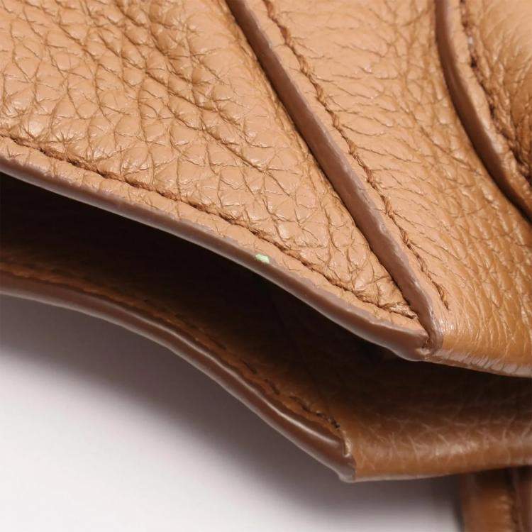 Pre Owned Miu Miu Vitterodino Brown Vitello Daino Leather Crossbody Bag