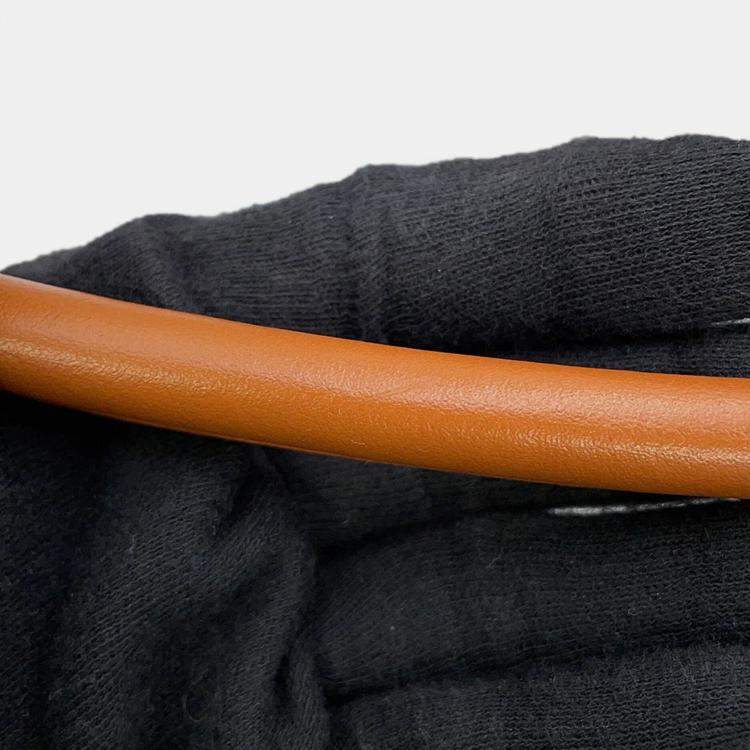 Pre Owned Miumiu Bo Bag Cognac Leather Size Large