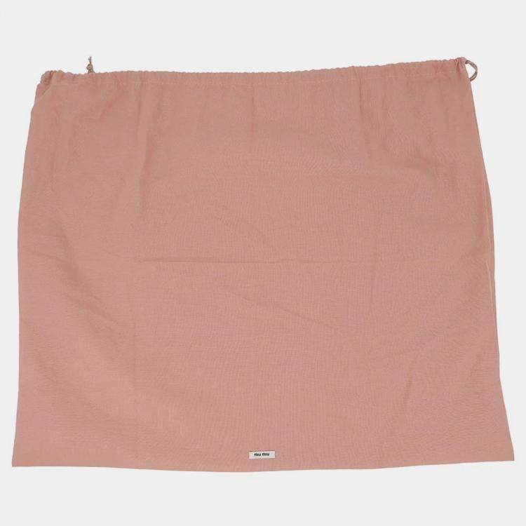 Pre Owned Miumiu Bo Bag Cognac Leather Size Large