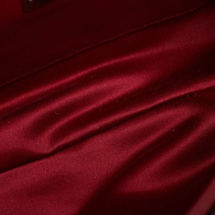 Pre Owned Miu Miu Red Patent and Leather Top Handle Bag