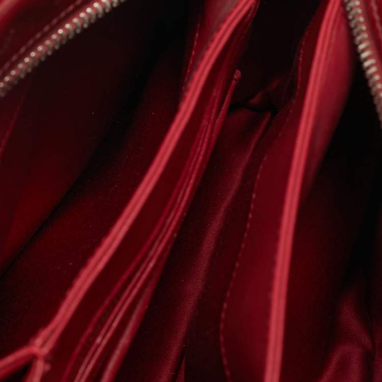 Pre Owned Miu Miu Red Patent and Leather Top Handle Bag