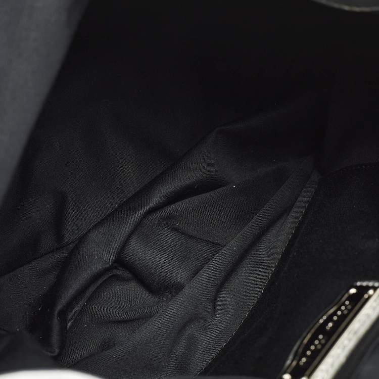 Pre Owned Miu Miu Coffer Silver Matelassé Leather Hobo