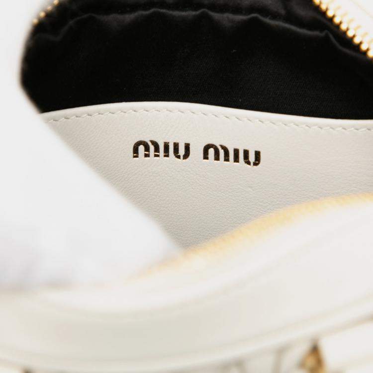 مملوكة مسبقًا Miu Miu White Mini Matelasse Nappa Arcadie Satchel