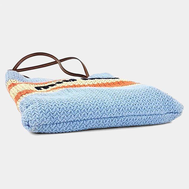 مملوكة مسبقًا Miu Miu Multicolor Crochet Crochet Tote Bag