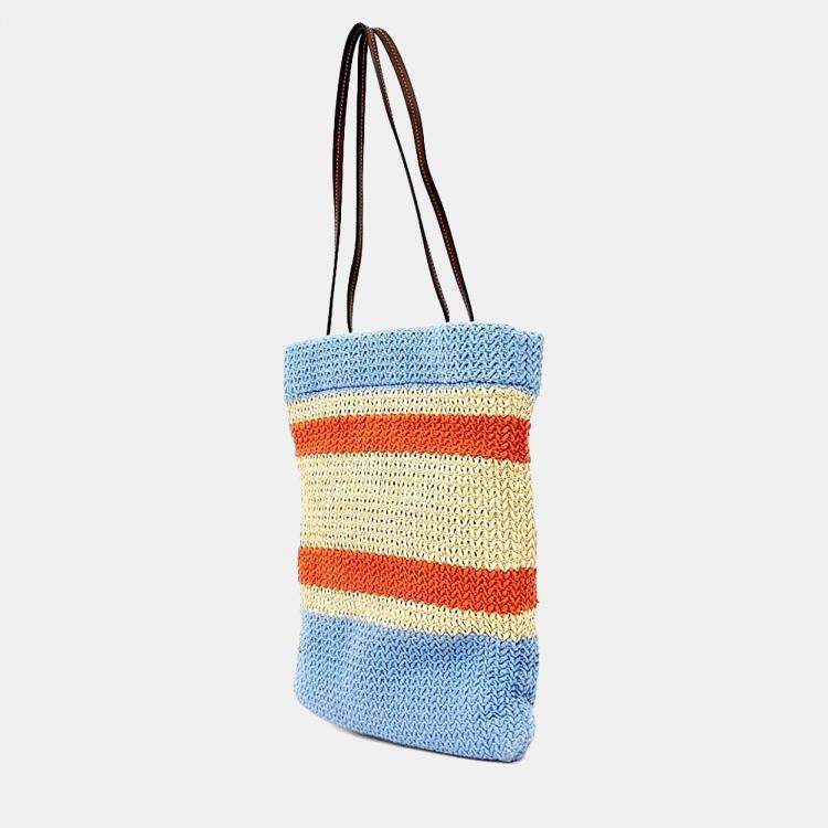 مملوكة مسبقًا Miu Miu Multicolor Crochet Crochet Tote Bag