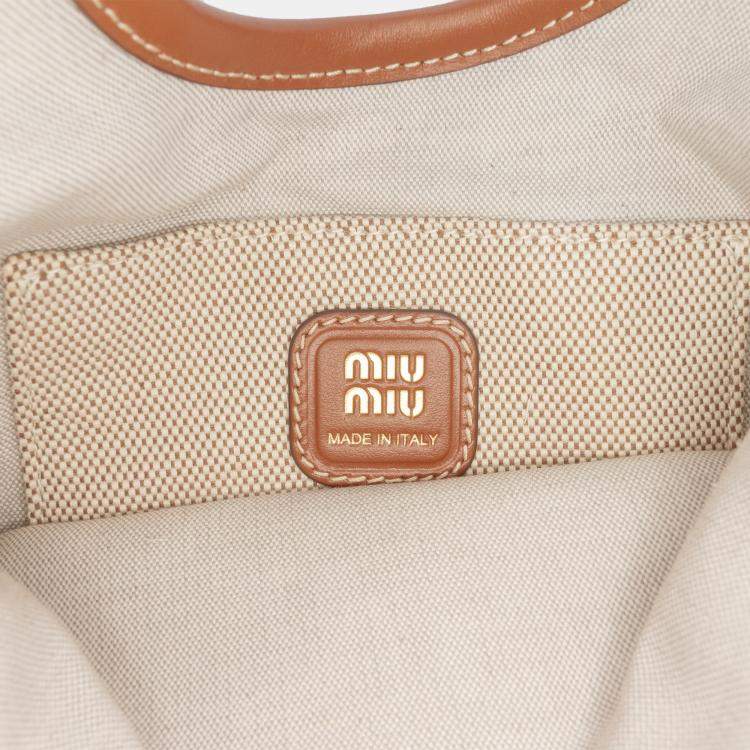 Pre Owned Miu Miu Brown Canvas Ivy Satchel