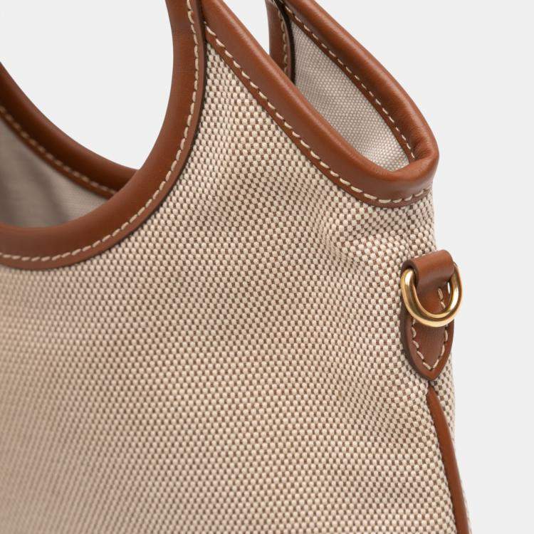 Pre Owned Miu Miu Brown Canvas Ivy Satchel
