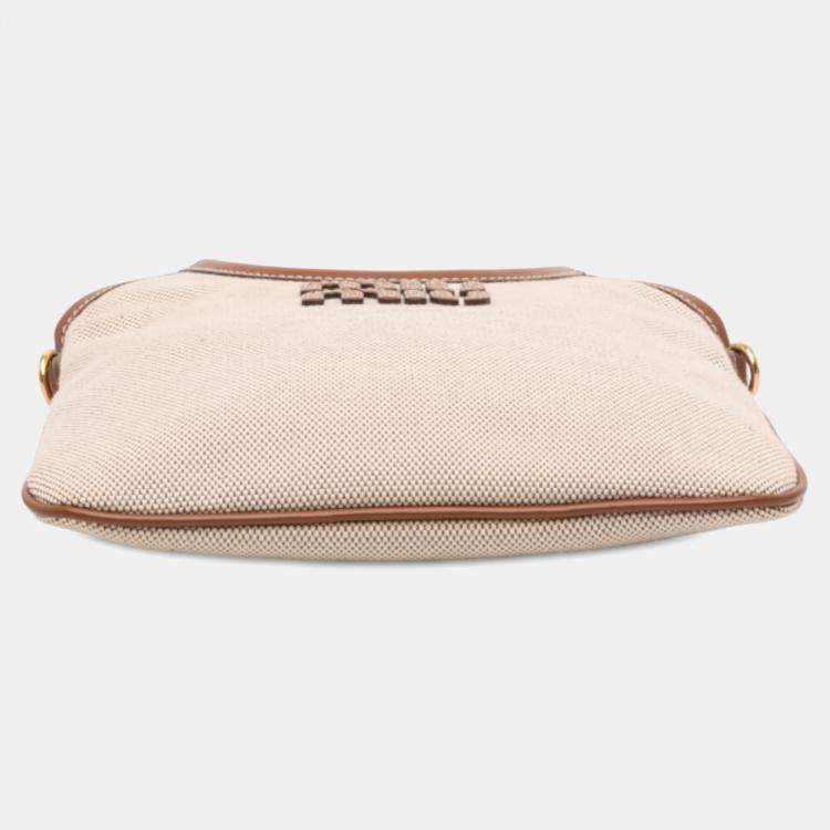 Pre Owned Miu Miu Brown Canvas Ivy Satchel