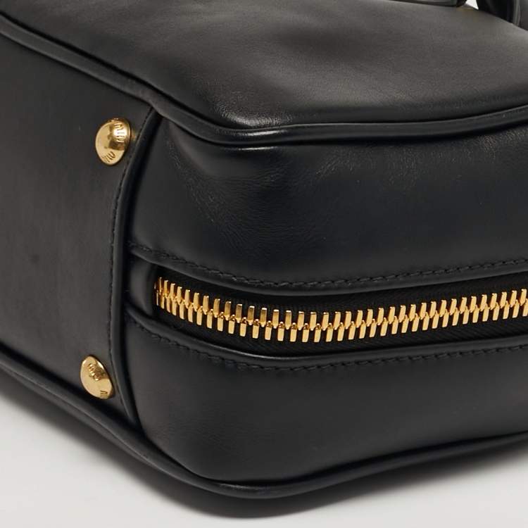 Pre Owned Miu Miu Arcadie Large Black Leather Satchel