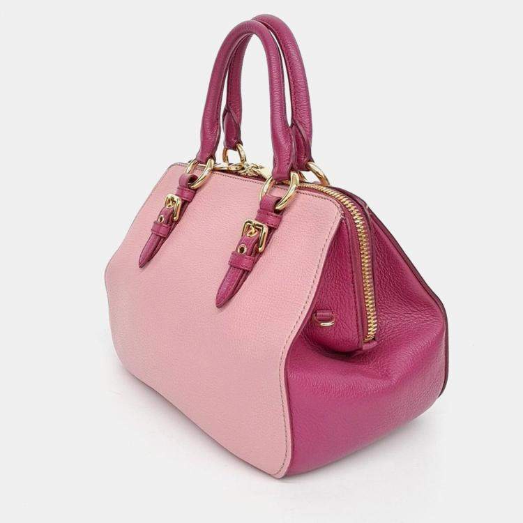 Pre Owned Miu Miu Pink Leather tote and shoulder bag