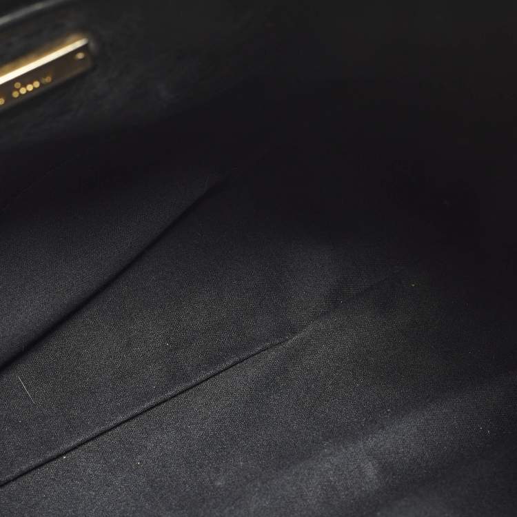 مملوكة مسبقًا Miu Miu Bauletto Black Vitello Shine Leather Satchel