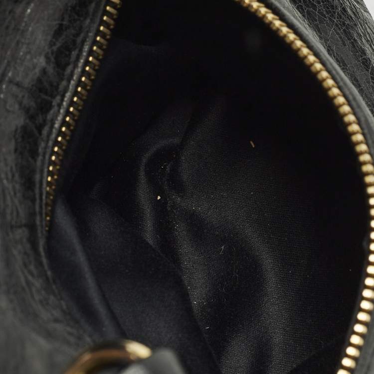 مملوكة مسبقًا Miu Miu Bauletto Black Vitello Shine Leather Satchel