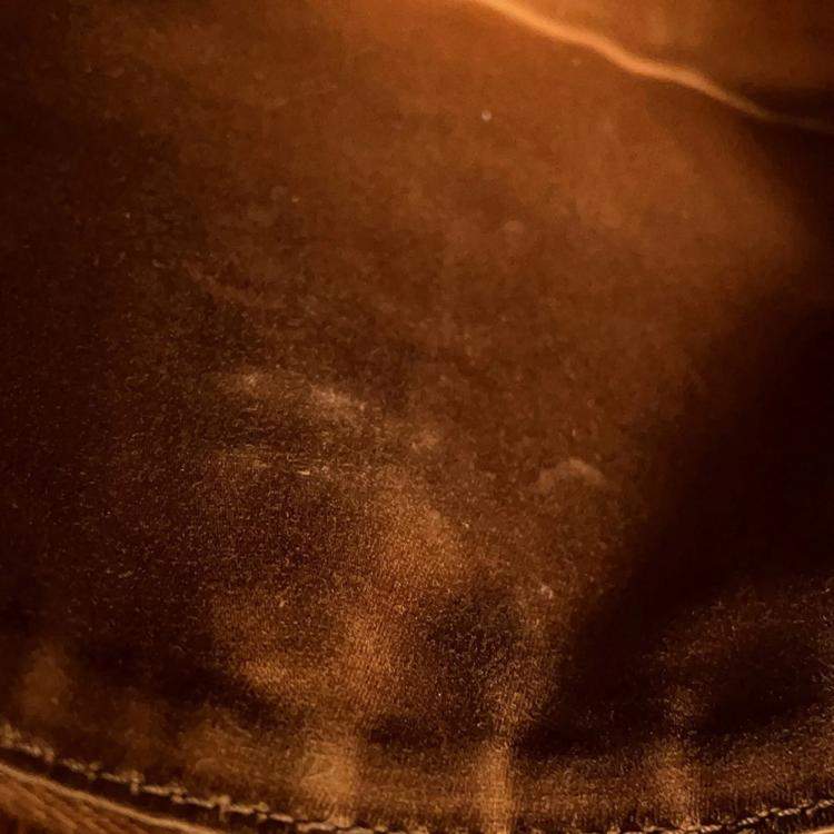 Pre Owned Miu Miu Miu Bow Handbag Leather Bag Brown