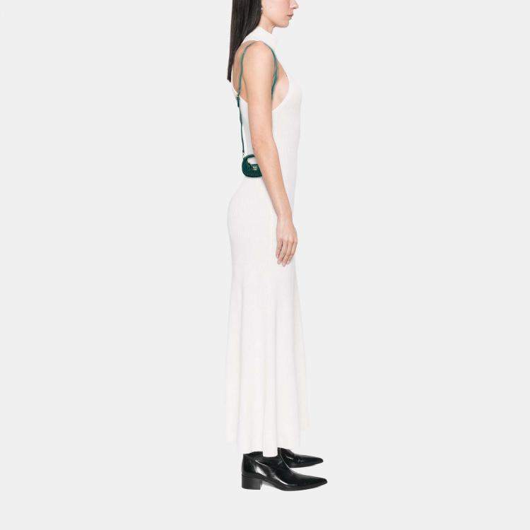 Pre Owned Miu Miu Green Micro Nappa Matelasse Wander Bag