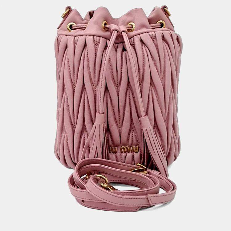 Pre Owned Miu Miu Matrasse Bucket Bag (5BE014)