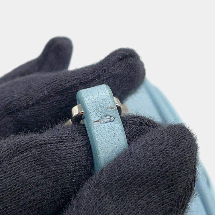 مملوكة مسبقًا Miumiu Materassee 2Way Shoulder Bag Light Blue Leather