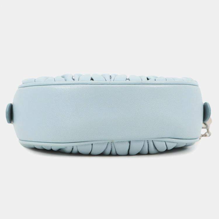 مملوكة مسبقًا Miumiu Materassee 2Way Shoulder Bag Light Blue Leather