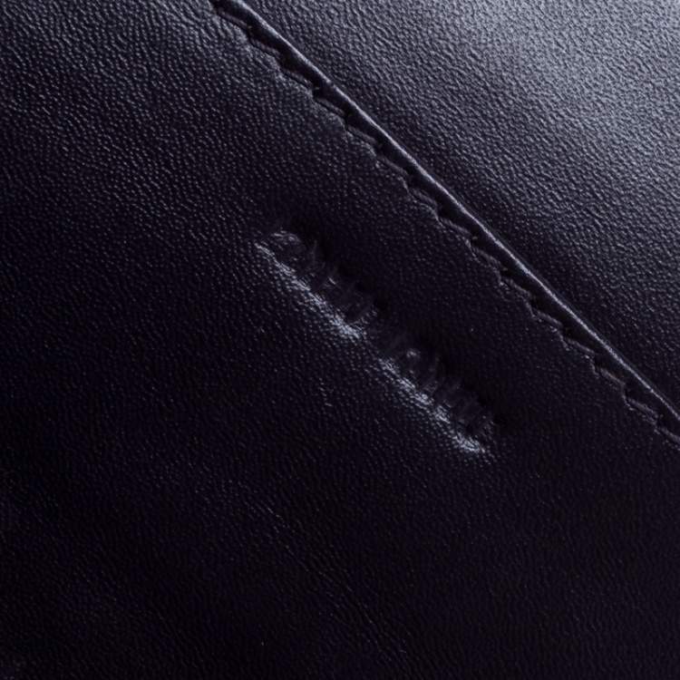 Pre Owned Miu Miu Purple Patent Leather Continental Wallet