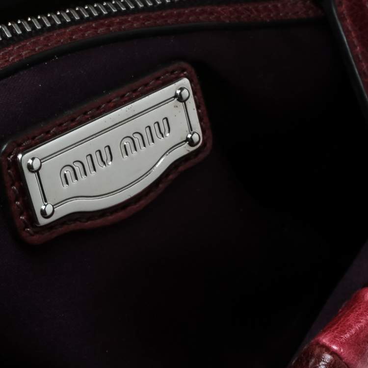 Pre Owned Miu Miu Multicolor Patchwork Nappa Leather Wrislet Clutch
