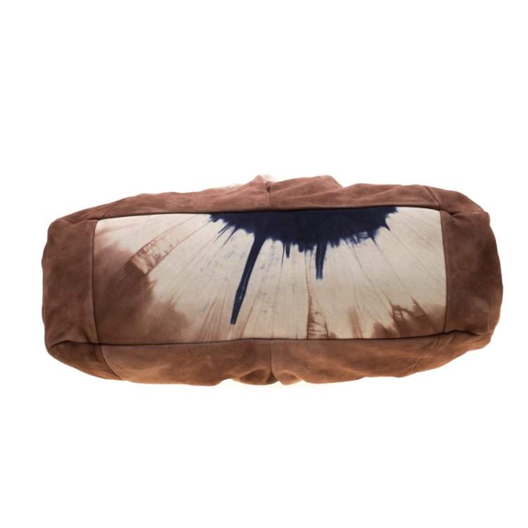 Pre Owned Miu Miu Multicolor Suede Camoscio Tie Dye Tote