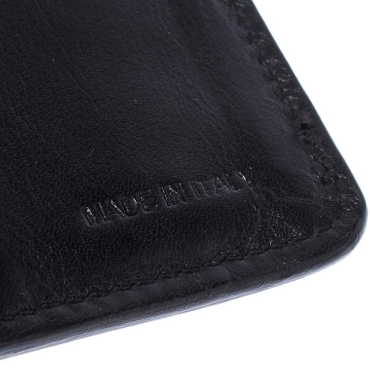 Pre Owned Miu Miu Black Patent Leather Clasp Lock Wallet 
