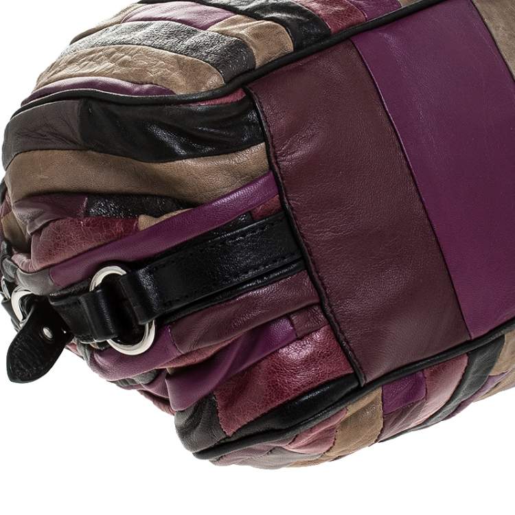 Pre Owned Miu Miu Multicolor Patchwork Leather Satchel