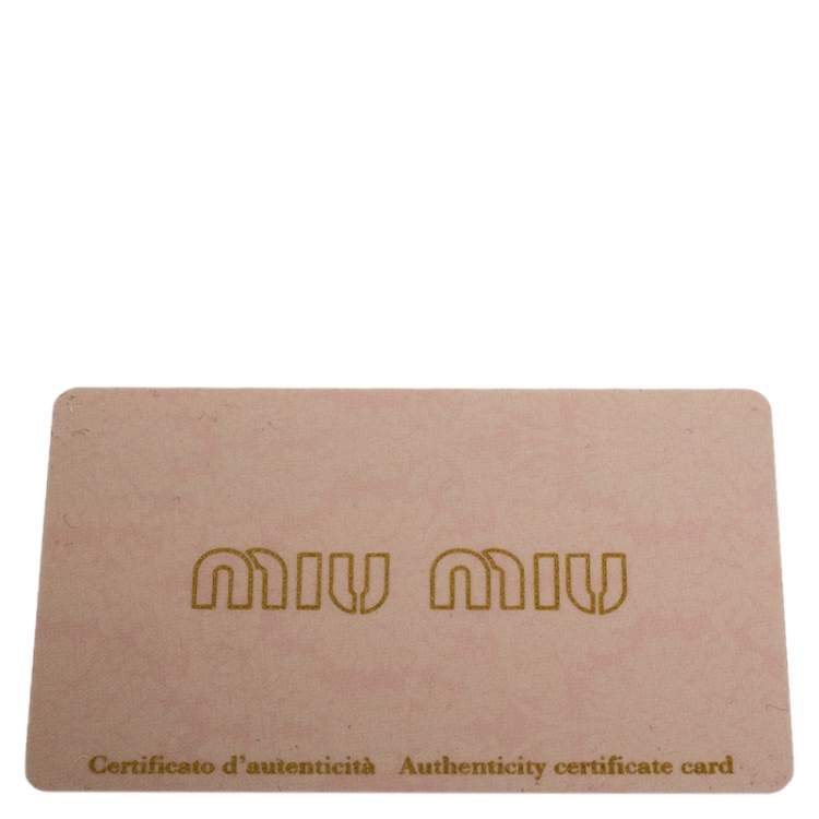 Pre Owned Miu Miu Black Leather Crossbody Bag