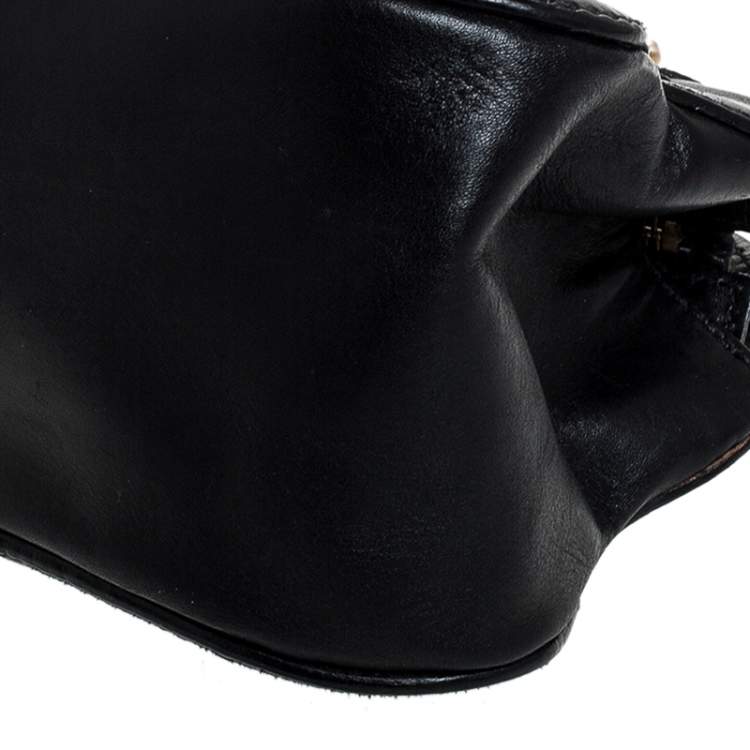 Pre Owned Miu Miu Black Leather Chain Satchel 