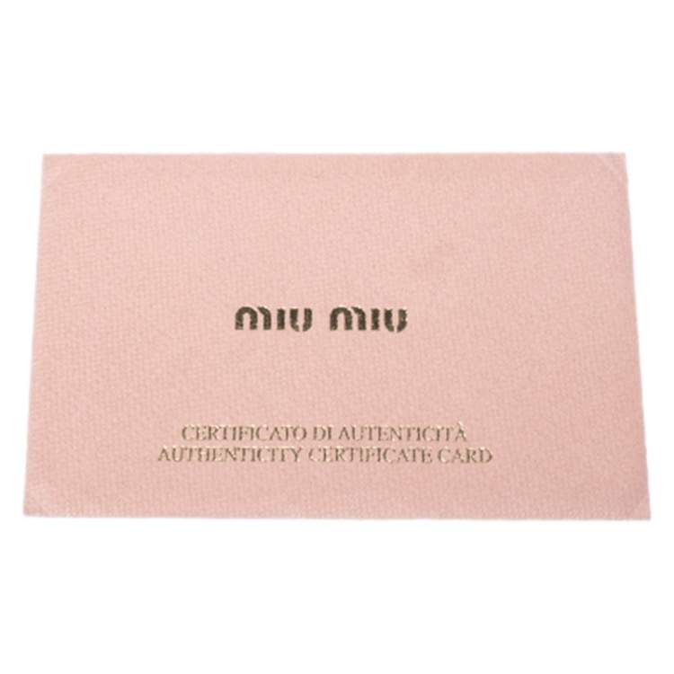 Pre Owned Miu Miu Gold Madras Leather Push Lock Tote