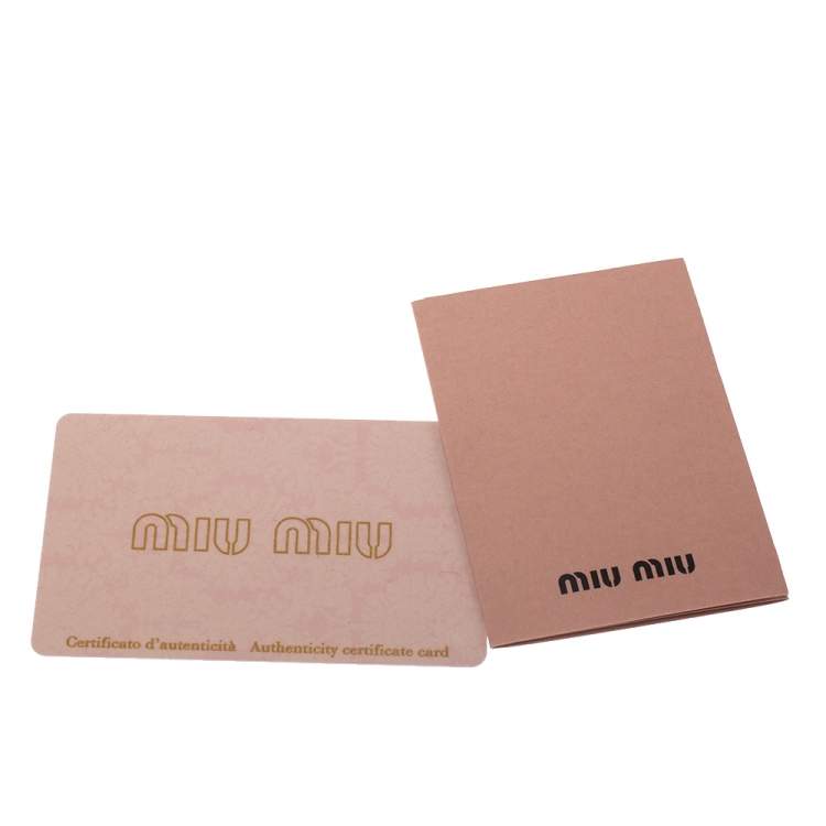 Pre Owned Miu Miu Pink Matelasse Leather Crossbody Bag