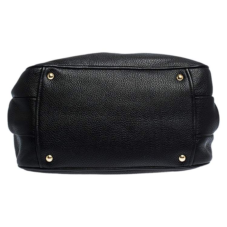 Pre Owned Miu Miu Black Leather Vitello Phenix Satchel