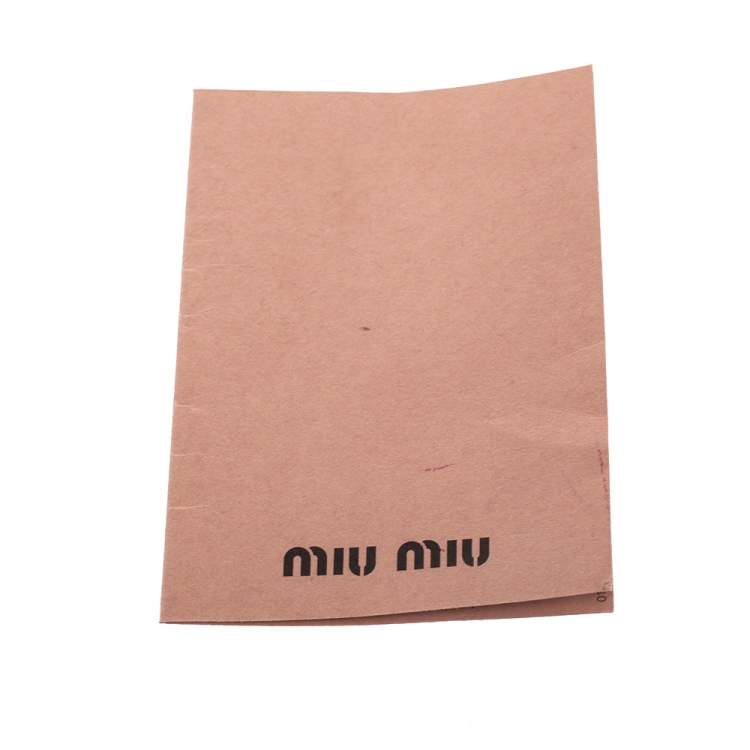 Pre Owned Miu Miu Black Matelasse Leather Crystal Shoulder Bag