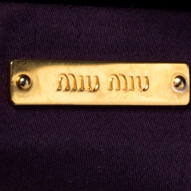 Pre Owned Miu Miu Beige Leather Two Way Satchel