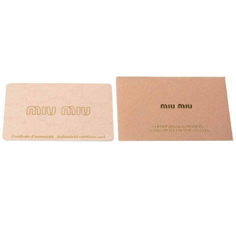 Pre Owned Miu Miu Green Leather Madras Top Handle Bag