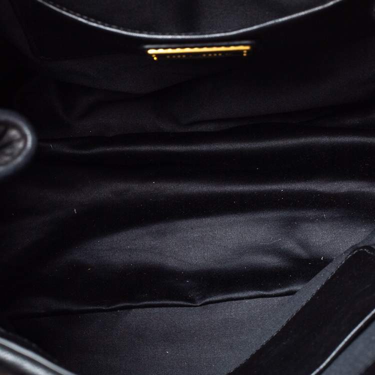 Pre Owned Miu Miu Black Matelasse Leather Satchel