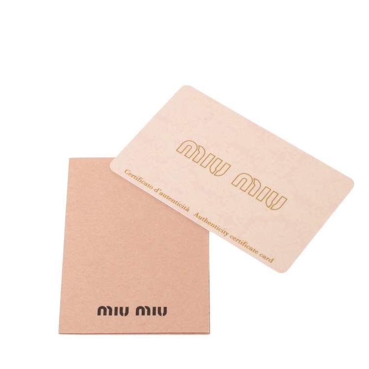 Pre Owned Miu Miu Brown Vitello Leather Zipped Tote
